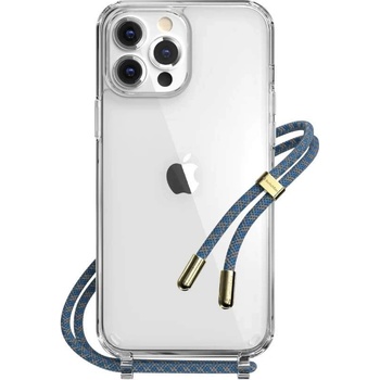 SwitchEasy Play Lanyard Ocean Case - хибриден удароустойчив кейс с връзка за носене за iPhone 13 Pro Max (прозрачен)