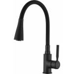INVENA Кухненски смесител с гъвкав чучур Invena Hula Plus черен (BZ-85-P04-L)