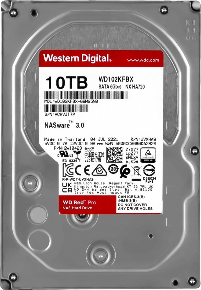 Western Digital Red Pro 10TB HDDを４個 WD Red Pro 10TB, WD102KFBX - Heureka.cz