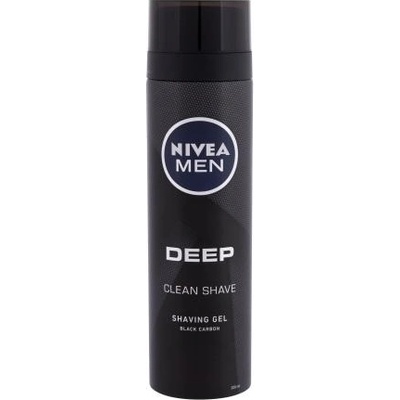 Nivea Men Deep Clean гел за бръснене с активен въглен 200 ml за мъже
