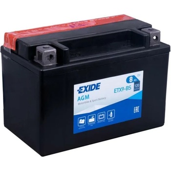 Image 1 of Exide 8Ah ETX9-BS/YTX9/BS YTX9-4