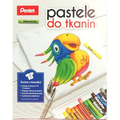 Pentel pastelky na textil 15 farieb