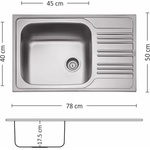 Leks BOWL BB 78.1 SI Мивка за вграждане