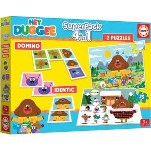 Educa Детски комплект 4 в 1 Educa - Hey Duggee, Пъзели & Игри (EDU19395)