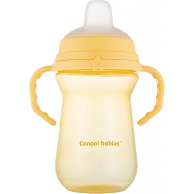 Canpol Babies nevylévací hrníček s měkkým náustkem žlutý 150 ml