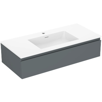 Mexen Orio баня шкаф 100 см с мивка Otis, 1 чекмедже, графит мат/бяло мат - 91A10-10023-1-BF66-W18M01 (91A10-10023-1-BF66-W18M01)