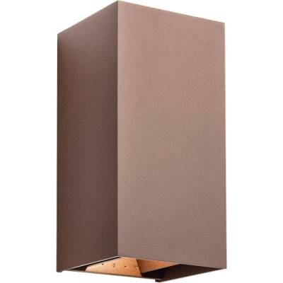 90554 - LED външно стенно осветително тяло VARY 2xLED/10W/230V 3000K IP54 кафяво (UN2044)