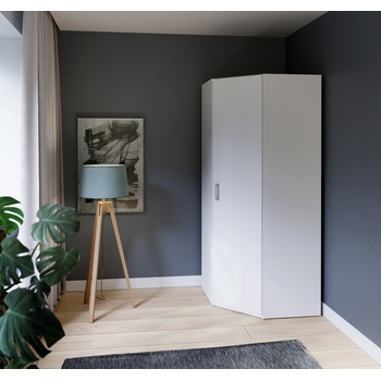 Forte Ъглов гардероб five ляв/десен 90 см, бял (ecbs911-120)