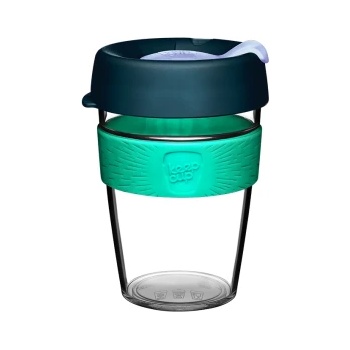 KeepCup Clear - 340, Green Eventide (CCEVEN12)