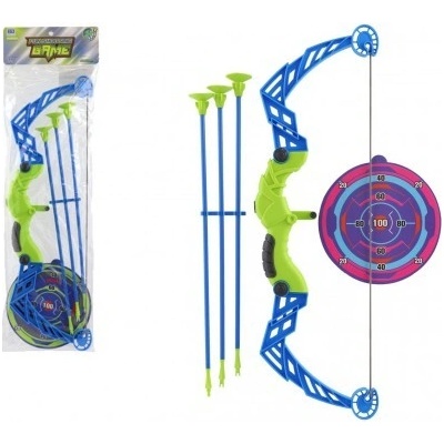 Teddies Luk 57cm + šípy s přísavkami plast 3ks + terč v sáčku