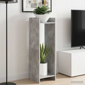 vidaXL Стойка за растения Бетонно сиво 30 x 30 x 100 см (899568)