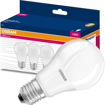 Osram 3PAK LED žiarovka E27 A60 4,9W 40W 470lm 6500K Cold 180° Value