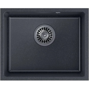 Quadron Композитна мивка за под плот Quadron Pop Alec 40 черна - черна точка 46x38 см (HQA4640CZK) Мивка за вграждане