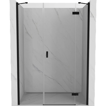 Mexen Mist-H душ врата, отварящи се надясно, 120 см, прозрачни, черни - 8A5-120-001-70-00-P (8A5-120-001-70-00-P)