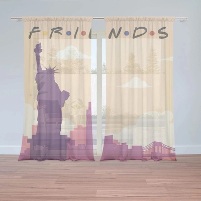 Sablio Záclony Seriál Priatelia FRIENDS Socha Slobody: 2ks 150x250cm