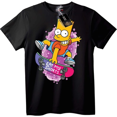 NOONEBRAND Тениска Bart Simpson Скейтборд - L, Black