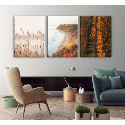 Divio Třídílný obraz na pláž, vzor 19004 Velikost: 60x120 cm