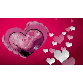 Плюшена играчка Сърце розово "You are my whole world" със звук