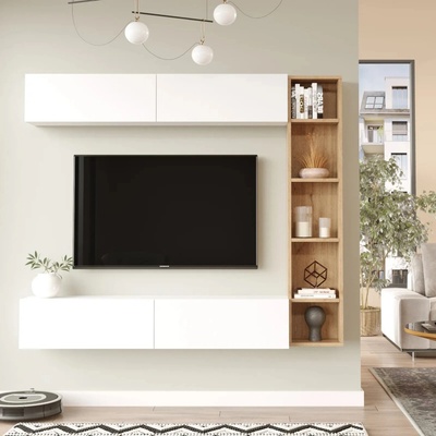 TV stena Houseland Cohen Dub Castello/biela