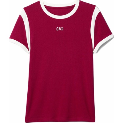 GAP Dámske tričko SS ABBRV LOGO vínová biela