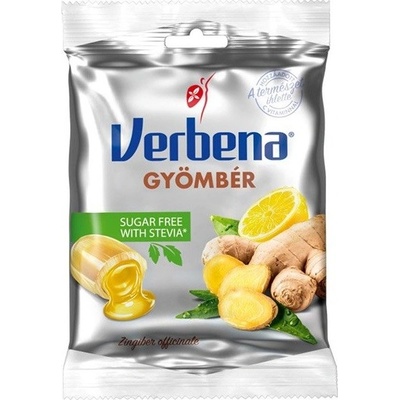 Verbena Light bonbóny Zázvor + Vitamín C bez cukru 60 g