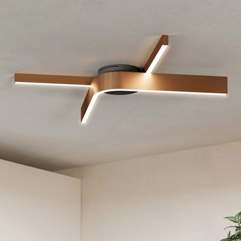 EGLO 901863 - димируемо таванно LED RGBW осветително тяло FOLCINO-Z 2xLED/18W/230V медно/черно (EG901863)