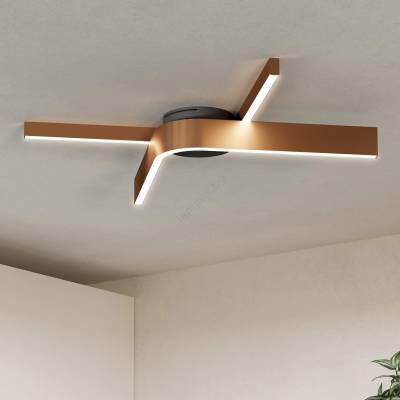 EGLO 901863 - димируемо таванно LED RGBW осветително тяло FOLCINO-Z 2xLED/18W/230V медно/черно (EG901863)