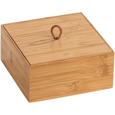 Koupelnový organizér TERRA, bambusový, 15 x 15 cm, WENKO