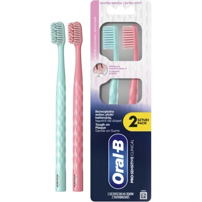 Oral-B Pro Sensitive Clinical Extra Soft manuálna zubná kefka 2 ks