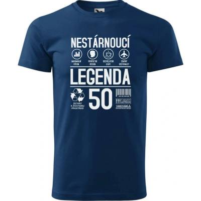 Dobrý Triko pánské tričko Nestárnoucí legenda 50 let Půlnoční modrá
