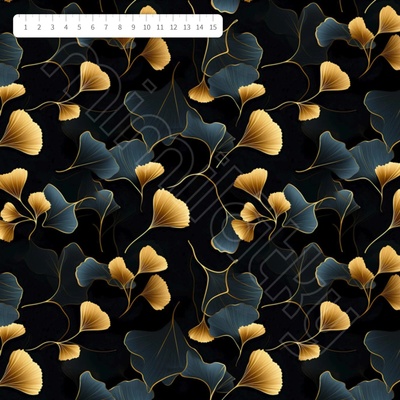 Softshell zlaté ginkgo lístečky by MIMI