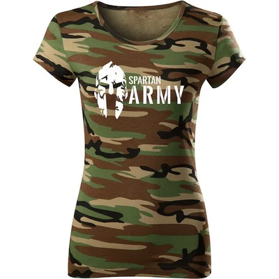 DRAGOWA дамска тениска, Spartan Army, камуфлаж, 150г/м2 (6475)