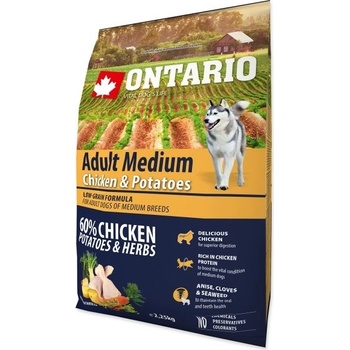 Ontario Adult Medium Chicken & Potatoes 2 x 2,25 kg