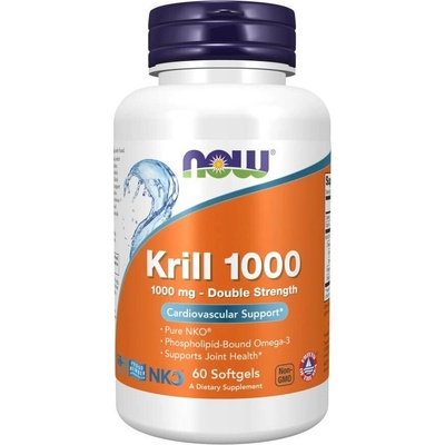 Now Foods Krill 1000 Double Strength 1000 mg 60 kapsúl