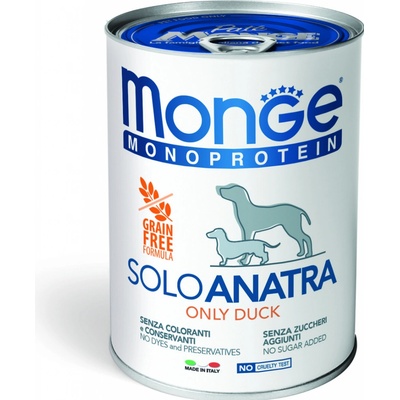 Monge Dog Monoprotein Adult paté kačacie 400 g