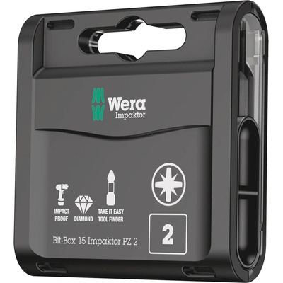 Wera Bit-Box 15 Impaktor PZ PZ 2 x 25 mm 15 dílný 057763