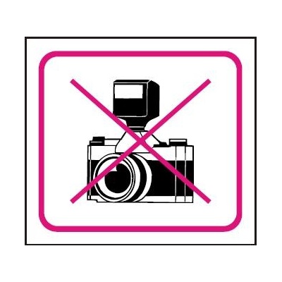 MAGG Zákaz fotografování - samolepka 100x90mm 120204