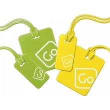 Go Travel sada visaček Twin Pack Tags yellow/green