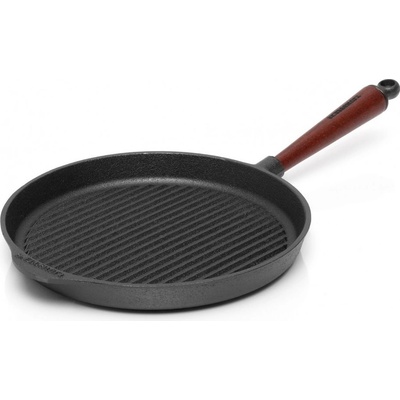 Skeppshult Liatinová grilovacia panvica s bukovou rúčkou 28 cm