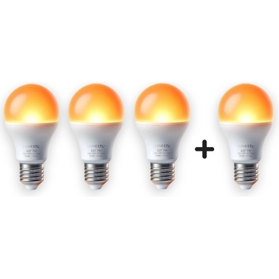 Lunesto Oranžová LED žárovka E27 balení 3+1