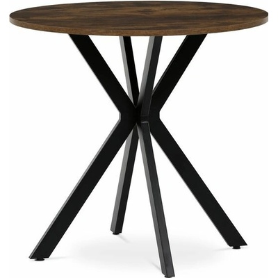 Autronic Twist HT-F4108OLW Jídelní stůl kulatý 80 x 80 cm staré dřevo