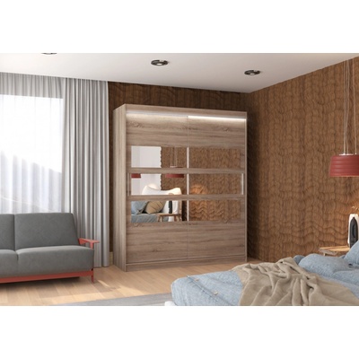 ADRK Furniture Toledo 180 Truffle se zrcadlem – Zboží Dáma