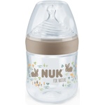Nuk Шише със силиконов биберон NUK for Nature - 150 ml, размер S, Бежово (10743074) - baby