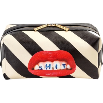 Seletti Козметична чанта TOILETPAPER REGIMENTAL SHIT 25, 5 x 12 cм, на райета, Seletti (SLT02590)