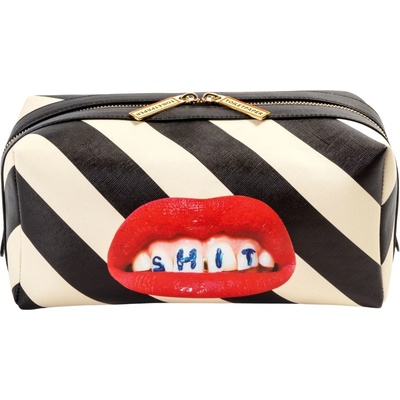 Seletti Козметична чанта TOILETPAPER REGIMENTAL SHIT 25, 5 x 12 cм, на райета, Seletti (SLT02590)