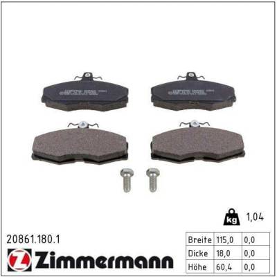 Sada brzdových destiček, kotoučová brzda ZIMMERMANN 20861.180.1 (208611801)