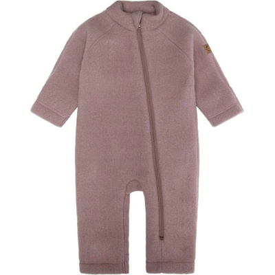 Merino overal na zip bez kapuce růžový Twilight Mauve Mikk Line