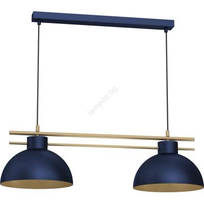 Luminex Пендел ESTATE 2xE27/15W/230V син (LU4377)