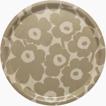 Marimekko Kulatý podnos Unikko béžový 31cm