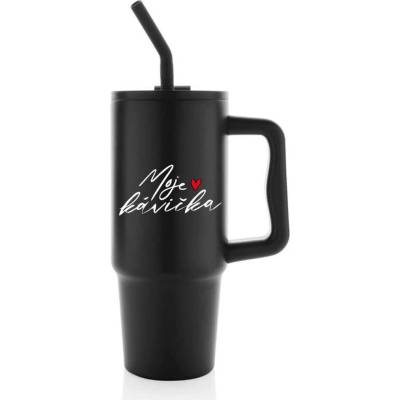Giftie MOJE KÁVIČKA černý cestovní termohrnek 900 ml